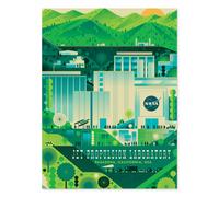 Artery8 NASA Jet Propulsion Laboratory California Wall Art Print in Green | Size: W18" x H24" Artery8 Green W18" x H24"