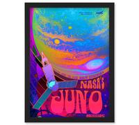 Artery8 Nasa Juno Mission To Jupiter Psychedelic Wall Art Print - A4 Size