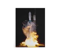 Artery8 NASA Kepler Telescope Delta Rocket Launch Canvas Wall Art Print in Black | Size: W24" x H32" Artery8 Black W24" x H32"