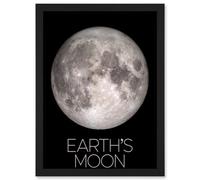 Artery8 Nasa Our Solar System Earth's Moon Lunar Orbiter Image Wall Art Print - A4 Size