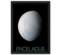 Artery8 Nasa Our Solar System Enceladus Saturn's Moon Ice Oceans Wall Art Print - A4 Size