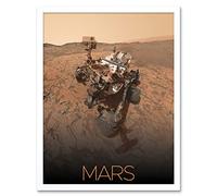 Artery8 NASA Our Solar System Mars Curiosity Rover Self Portrait Art Print Framed Poster Wall Decor 12x16 inch