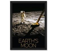 Artery8 Nasa Our Solar System Moon Apollo 11 Lunar Module Buzz Aldrin Wall Art Print - A4 Size