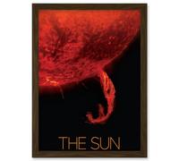 Artery8 NASA Our Solar System The Sun Coronal Ejection Solar Filament Artwork Framed Wall Art Print A4 in Brown Artery8 Brown
