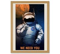 Artery8 Nasa Poster Space Job Advert We Need You A4 Artwork Framed Wall Art Print