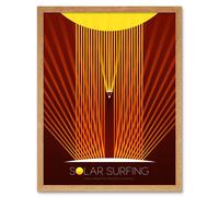Artery8 NASA Solar Surfing Innovative Advanced Concepts Framed Wall Art 12x16 in Light Oak | Size: W12" x H16" Artery8 Light Oak W12" x H16"