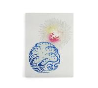 Artery8 Nature Chrysanthemum Waves Canvas Wall Art Print Shin Bijutsukai in White | Size: W12" x H16" Artery8 White W12" x H16"