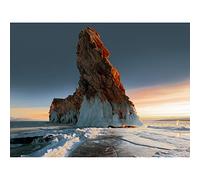 Artery8 Nature Photo Natural Rock Formation Ice Landscape Art Print Canvas Premium Wall Decor Poster Mural