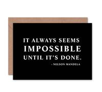 Artery8 Nelson Mandela Always Impossible Done Quote Card Artery8 Multicolor