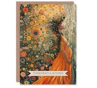 Artery8 New Baby Card Abstract Klimt Style Pregnant Woman Motherhood For Her Woman Wife Partner Girlfriend Daughter Sister Greeting Card