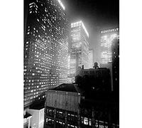 Artery8 New York At Night Skyscrapers Vintage Photo Unframed Wall Art Print Poster Home Decor Premium