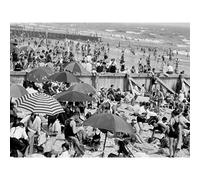 Artery8 New York At The Beach Bathers Sun Vintage Vintage Photo Large Wall Art Poster Print Thick Paper 18X24 Inch