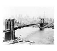 Artery8 New York City Brooklyn Bridge Manhattan Vintage Photo 1915 Large Wall Art Poster Print Thick Paper 18X24 Inch