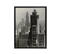 Artery8 New York City view Alfred Stieglitz Framed Canvas Wall Art Print in Grey | Size: W12" x H16" Artery8 Grey W12" x H16"