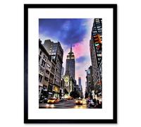 Artery8 New York Empire State Building Photo Home Decor 12X16" Framed Wall Art Print