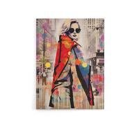 Artery8 New York Fashion Advert Pop Collage Canvas Wall Art Print | Size: W18" x H24" Artery8 Multicolor W18" x H24"