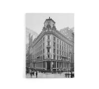 Artery8 New York J.p. morgan Building Wall Street Canvas Art in Grey | Size: W12" x H16" Artery8 Grey W12" x H16"
