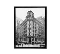 Artery8 New York J.p. morgan Building Wall Street Framed Canvas Art in Grey | Size: W12" x H16" Artery8 Grey W12" x H16"