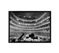 Artery8 New York Metropolitan Opera Hoffmann Concert Framed Canvas Wall Art Print in Grey | Size: W18" x H24" Artery8 Grey W18" x H24"