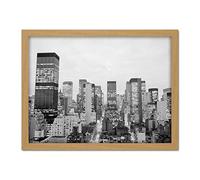 Artery8 New York Midtown Manhattan Skyscrapers 1975 Artwork Framed Wall Art Print 18X24 Inch