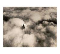 Artery8 New York Woolworth Building Above Clouds Aerial Vintage Photo Premium Wall Art Canvas Print 18X24 Inch