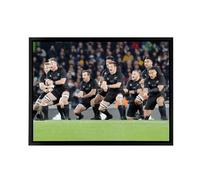 Artery8 New Zealand Rugby Haka World Cup Framed Canvas Wall Art Print | Size: W24" x H32" Artery8 Multicolor W24" x H32"
