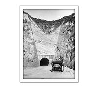 Artery8 Newhall Tunnel California Black White Photo Artwork Framed Wall Art Print 18X24 Inch