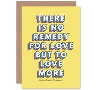Artery8 No Remedy For Love Greetings Card in Yellow Artery8 Yellow
