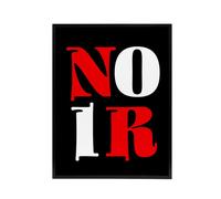 Artery8 Noir Letters Red White Black Bold Modern Black Framed Canvas Art Print | Size: W24" x H32" Artery8 Black W24" x H32"