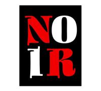 Artery8 Noir Letters Red White Black Bold Modern Wall Art Print | Size: W18" x H24" Artery8 Black W18" x H24"