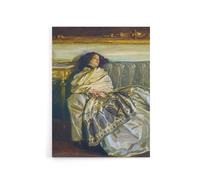 Artery8 Nonchaloir Reclined Portrait Sargent Canvas Wall Art Print | Size: W12" x H16" Artery8 Multicolor W12" x H16"