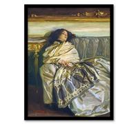 Artery8 Nonchaloir Reclined Portrait Sargent Framed Wall Art Print | Size: A4 Artery8 Multicolor A4