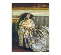 Artery8 Nonchaloir Reclined Portrait Sargent Wall Art Poster Print | Size: W18" x H24" Artery8 Multicolor W18" x H24"