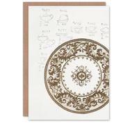 Artery8 Noritake Factory Japanese Art Card Vintage Filigree Design For Plate