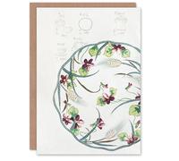 Artery8 Noritake Factory Japanese Art Card Vintage Floral Plate Design