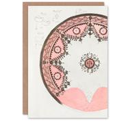 Artery8 Noritake Factory Japanese Art Card Vintage Pink Gold Plate Design