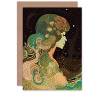 Artery8 Northern Lights Sky for Wife Her Mum Sister Daughter Mom Gran Nan Birthday Thank You Mothers Day Blank Art Greeting Card