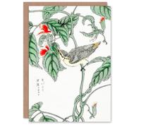 Artery8 Numata Kashu Art Card Tree Creeper and Pea Japanese