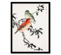 Artery8 Numata Kashu Framed Wall Art Print Crossbill Birds Japan | Size: A4 Artery8 Multicolor A4