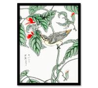 Artery8 Numata Kashu Framed Wall Art Print Tree Creeper And Pea Japan - A4 Size