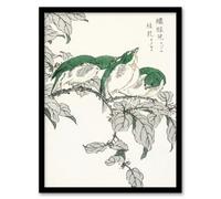 Artery8 Numata Kashu Framed Wall Art Print White Eye & Osmanthus Japan | Size: A3 Artery8 Multicolor A3