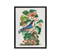 Artery8 Nuthatch Bird Hazel Oak & Bramble Bolton Black Framed Canvas Art | Size: W18" x H24" Artery8 Multicolor W18" x H24"