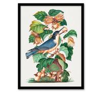 Artery8 Nuthatch Bird Hazel Oak & Bramble Bolton Framed Wall Art Print | Size: A3 Artery8 Multicolor A3