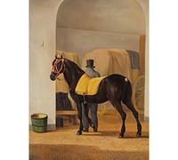 Artery8 Oberman Van Der Hoop's Trotter De Rot Horse Premium Wall Art Canvas Print 18X24 Inch