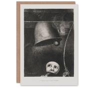 Artery8 Odilon Redon Art Card A Mask Tolls The Funeral Knell