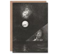Artery8 Odilon Redon Art Card Angel of Certitude & Questioning Eye in Grey Artery8 Grey