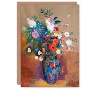 Artery8 Odilon Redon Art Card Bouquet of Flowers in a Vase