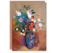 Artery8 Odilon Redon Art Card Bouquet of Flowers in a Vase
