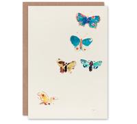 Artery8 Odilon Redon Art Card Five Butterflies Watercolour Painting