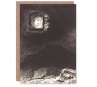 Artery8 Odilon Redon Art Card Glimmering Head Suspended